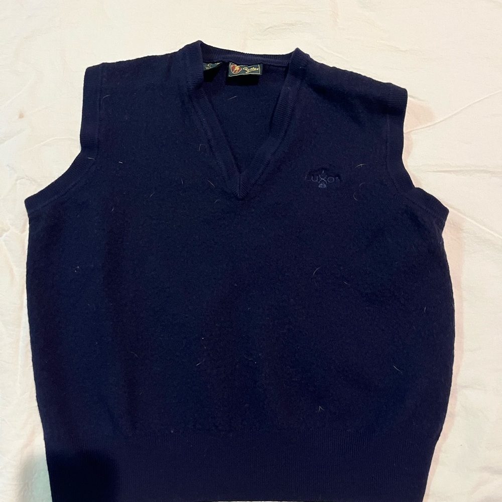 Lux Men's Deep Blue V-Neck Sweater Vest